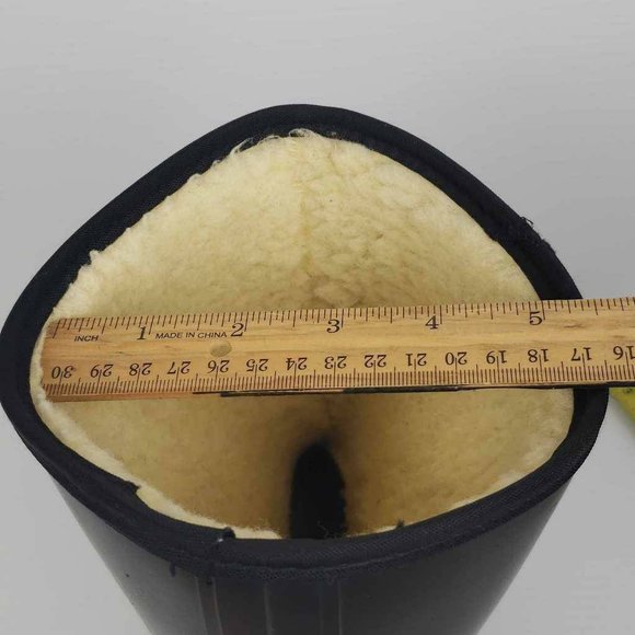 La Crosse Mens Rain Boots Black Rubber Pull On Sherpa Lined Round Toe USA 13 New - Picture 12 of 14